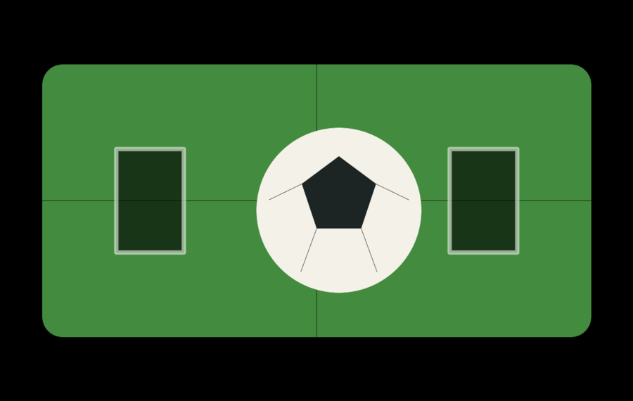 Soccer field and ball